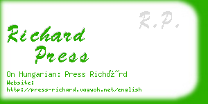 richard press business card